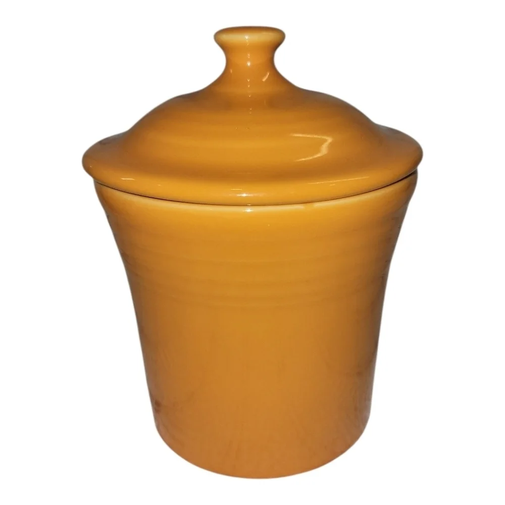 Fiesta 13 OZ Mini Canister 5 5/8 Inch Tangerine Jam Jar